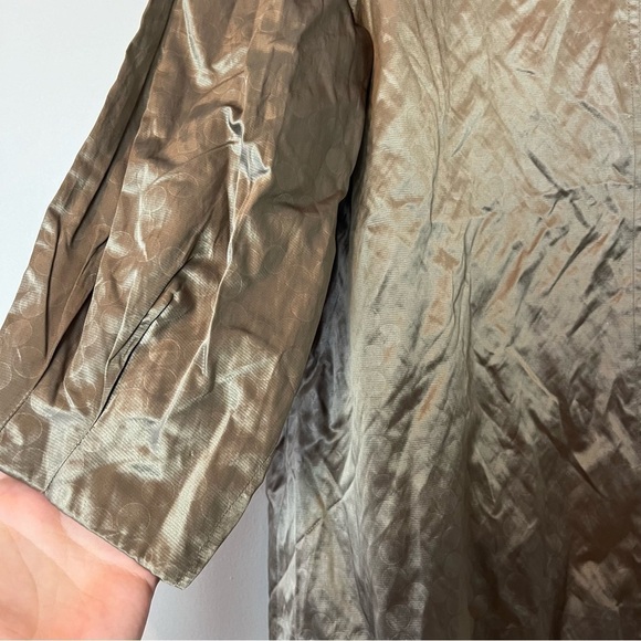Chico’s Metallic Gold Lightweight Button Front Jacket Boxy Sleeves 3 (XL) - Picture 4 of 9